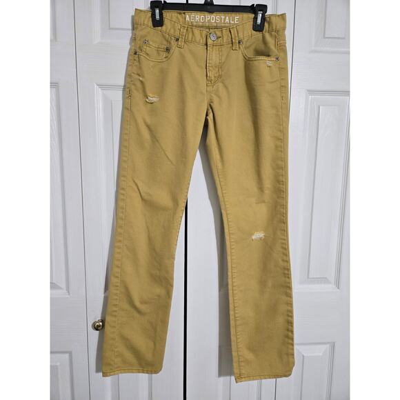 Aeropostale size 30x32 men's Bowery slim straight tan jeans - Picture 1 of 12